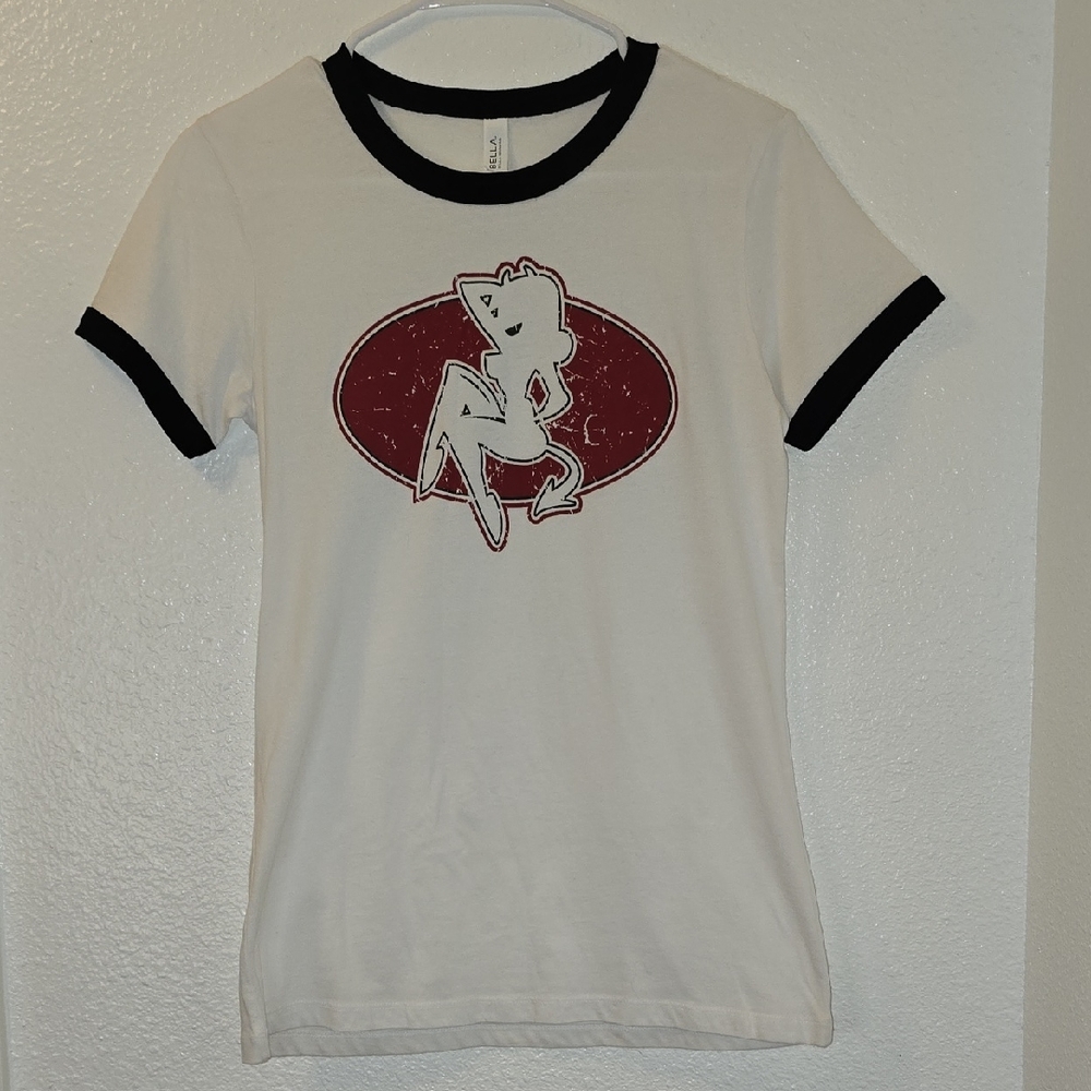 Bella Canvas White Tee with Black Trim